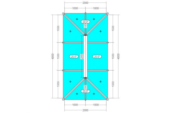 Skypod Roof Lantern - 2m x 4m